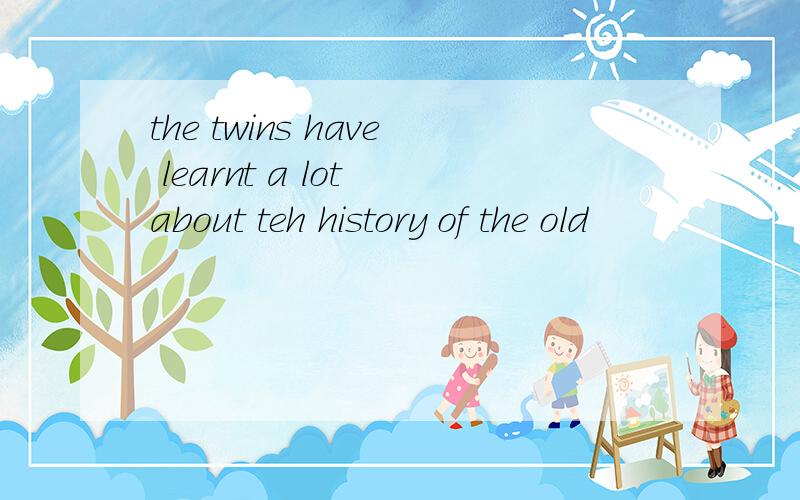 the twins have learnt a lot about teh history of the old