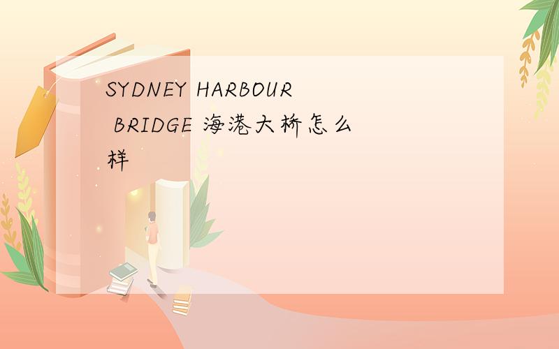 SYDNEY HARBOUR BRIDGE 海港大桥怎么样