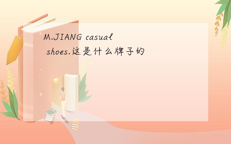 M.JIANG casual shoes.这是什么牌子的