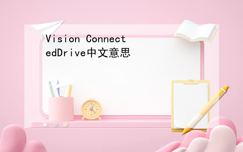 Vision ConnectedDrive中文意思