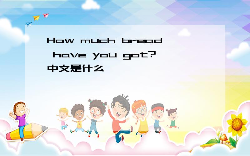 How much bread have you got?中文是什么