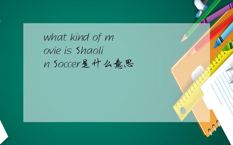what kind of movie is Shaolin Soccer是什么意思