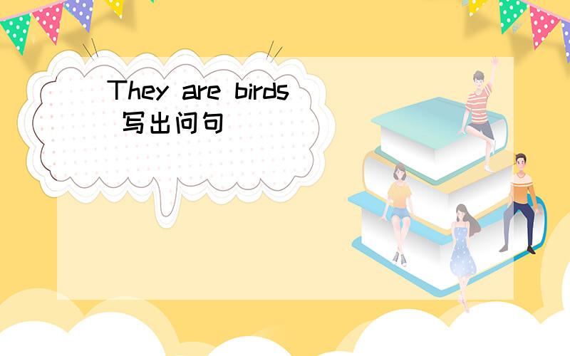 They are birds 写出问句